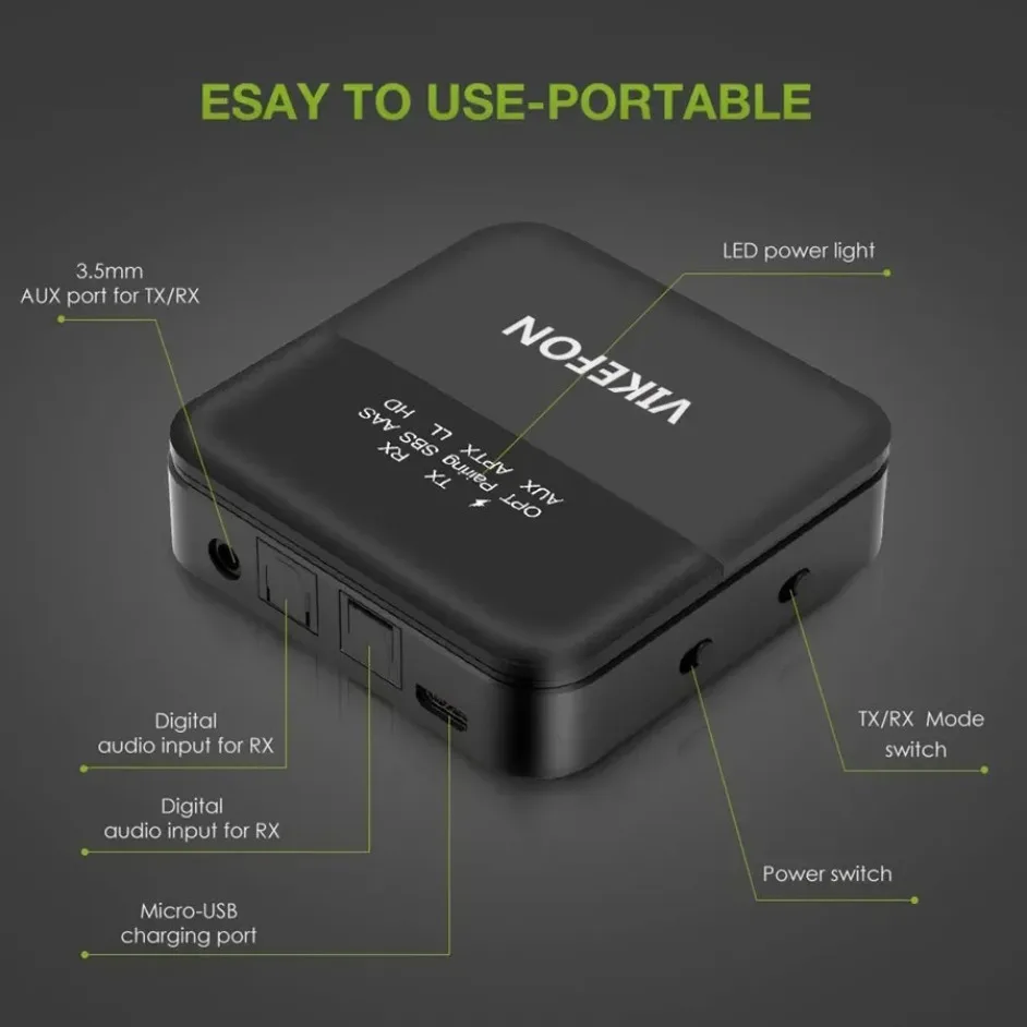 무선 어댑터 RCA SPDIF 3.5mm Aux 잭 블루투스 5.0 오디오 송수신기 AptX HD LL 저지연 CSR8675 TV PC 자동차용