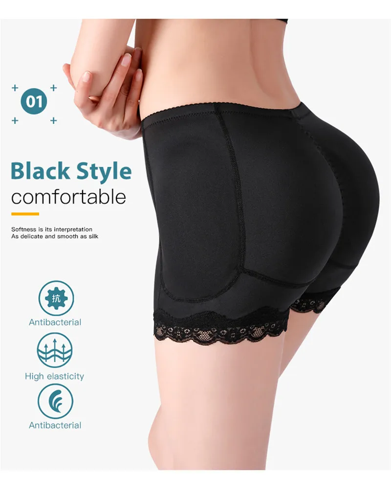 Women 4pcs Pads Enhancers Fake Ass Hip Butt Lifter Shapers Control Panties Padded Slimming Underwear Enhancer Hip Pads Pant target shapewear