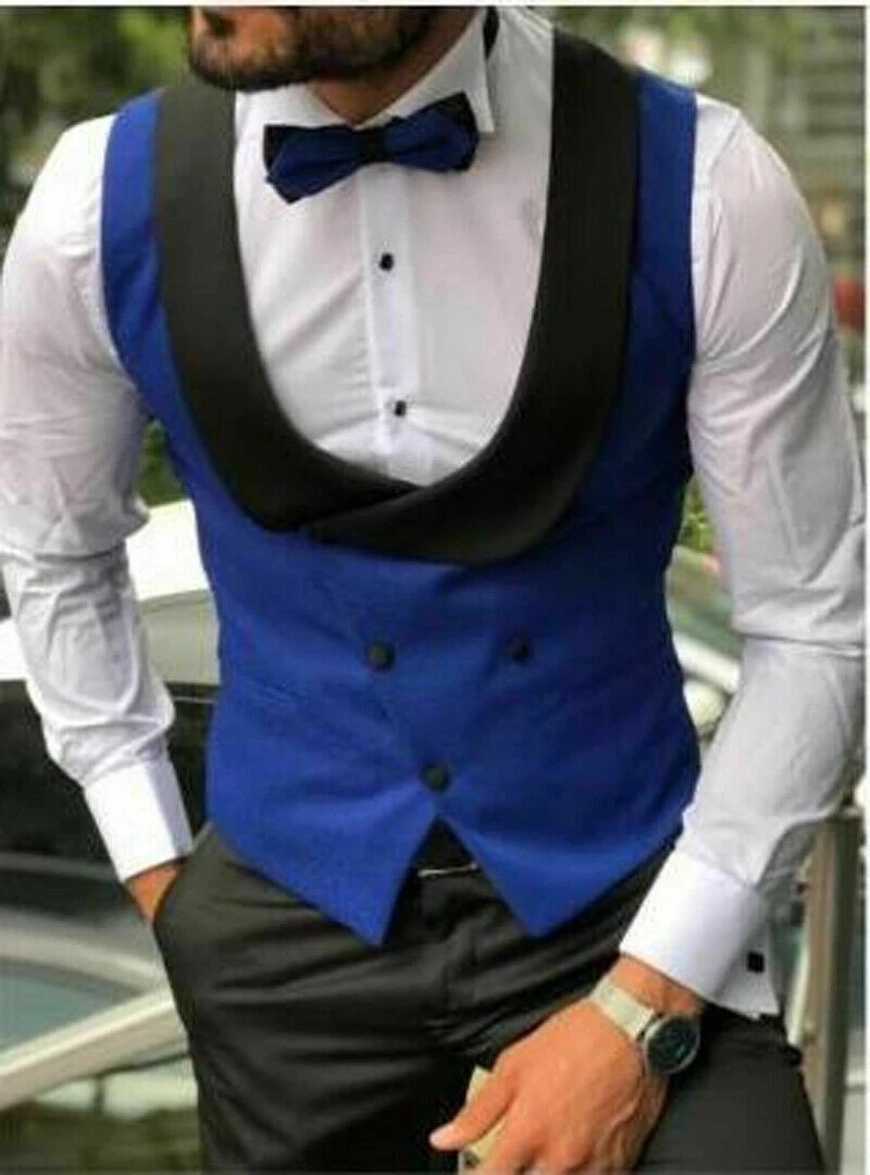 Men Suit Slim Blazers Groom Costume Homme Royal Blue Wedding Tuxedo Vest Terno Masculino Slim Fit Suits 3 PCS Slim Fit Blazer