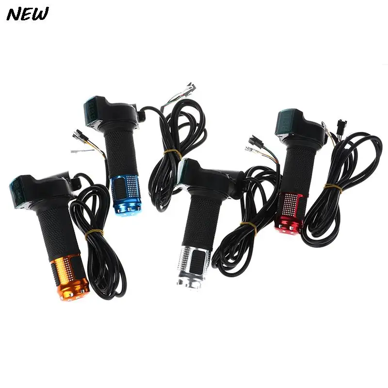 Universal Electric Bike Twist Throttle with LCD Display and Handle Grip (12-96V)