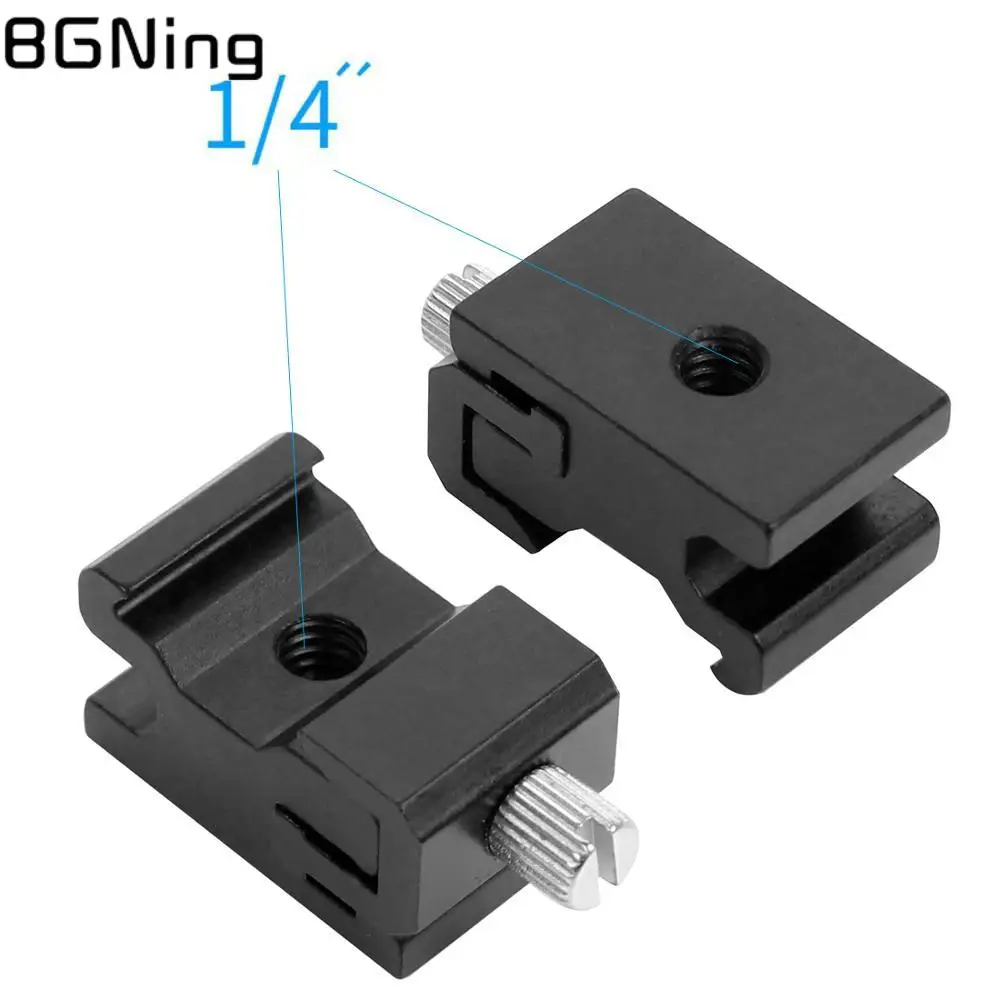 Metal Camera Flash Hot ShoeFlash Bracket Mount Adapter w/ 1/4