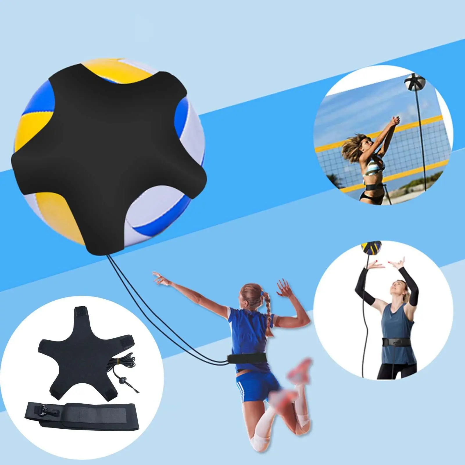 Volleyball Training Equipment Aid for Teen Girls & Boys Serving Setting