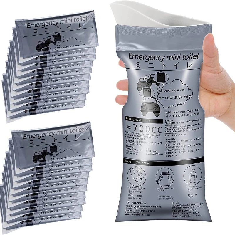 Outdoor Emergency Urinate 700ml Urine Bags 4pcs Easy Take Piss Bags Travel Mini Mobile Toilet for Baby Women Men Vomit Bag urine bag