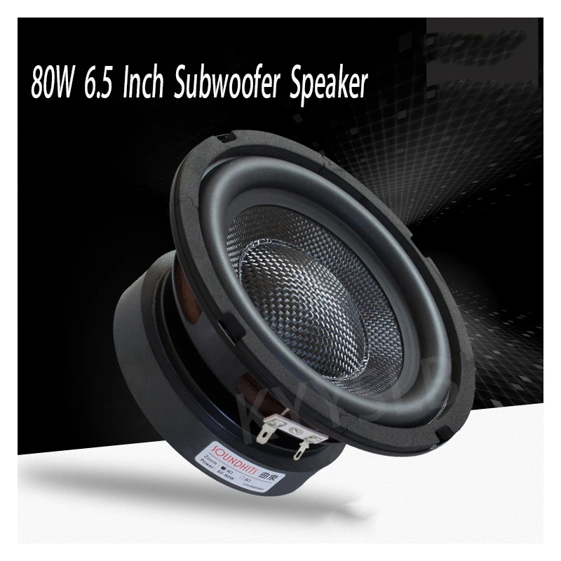 80W 6.5 Inch Subwoofer Speaker Unit Home Theater Car Audio Modification and Upgrade High Power HIFI Woofer LoudSpeaker woofer speaker speaker driver unit