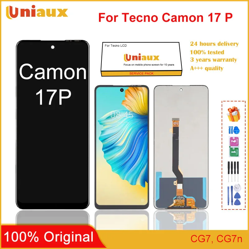 

6.8" Original For Tecno Camon 17P CG7 LCD Display Touch Screen Digitizer Assembly New For Camon17 Plus Repair Replacement Parts