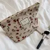 Corduroy Retro Leopard Print Cosmetic Bag Wash Bag Women Travel Cosmetic Pouch Beauty Storage Cases Make Up Organizer Clutch Bag 1