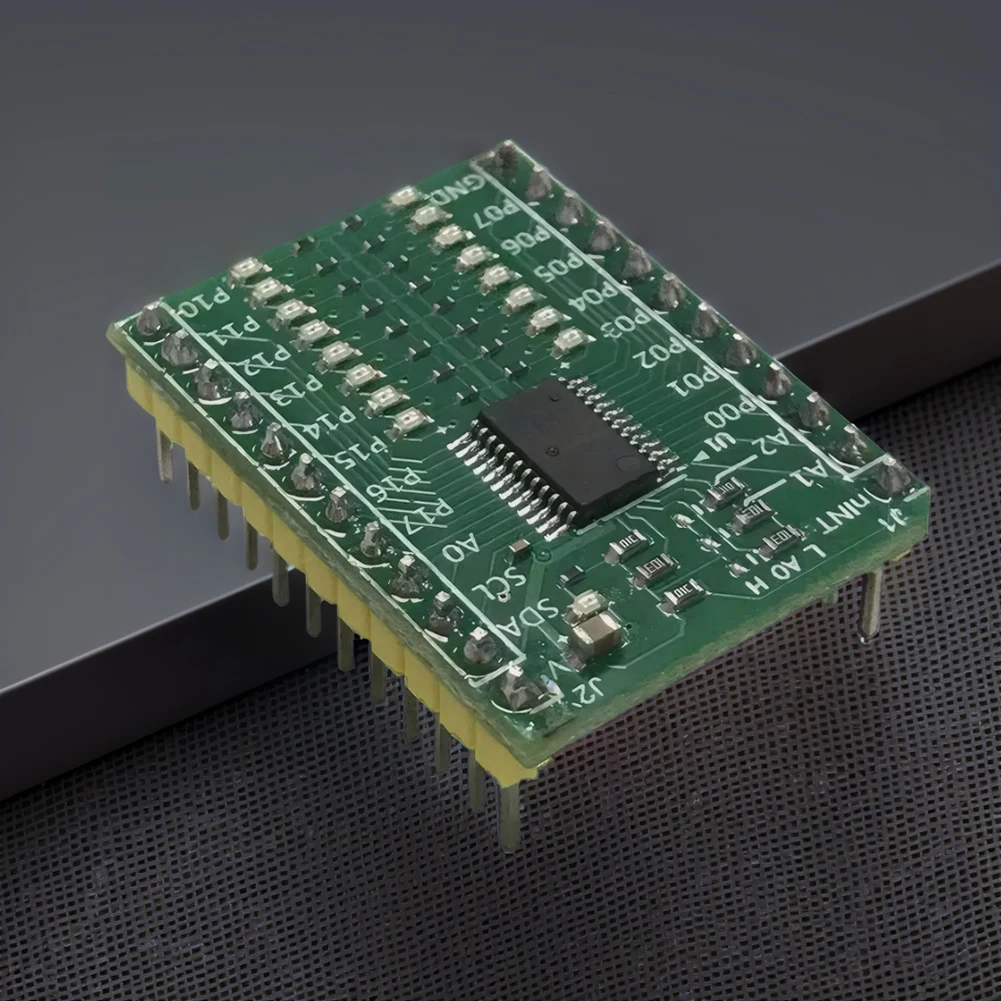 Schematic for TCA9555RGER ecAV: The TCA9555 is a 16-bit I/O