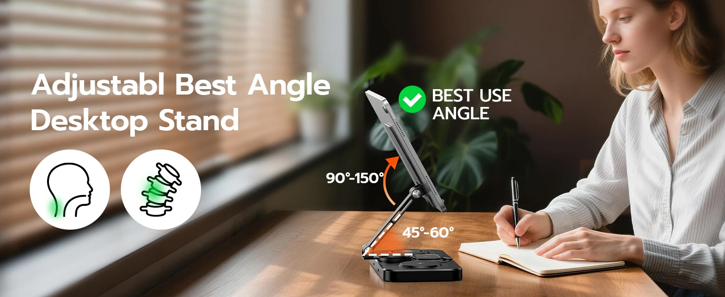 TIMESS 6 in 1 Charging Station Charger For IPhone17 16 15 with Clock & Light 15W Fast Foldable Wired Charging Stand for IPad/Tab