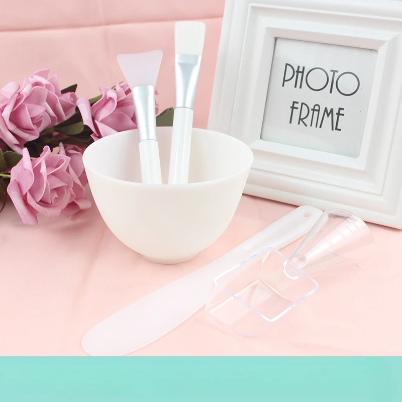 White Silicone Mask Bowl Set Soft Mask Bowl Set of Homemade Mask Tools Soft Bowl Skin Care Cosmetics Beauty Health Makeup