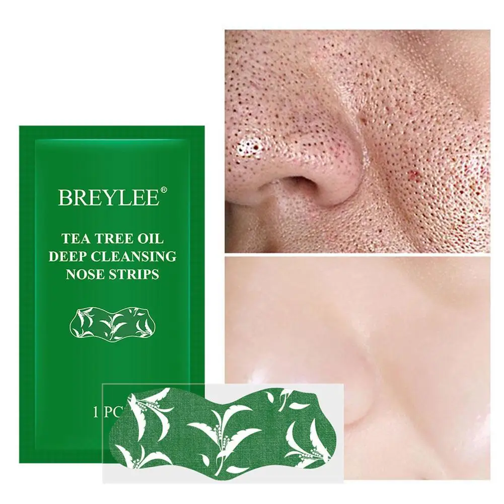

BREYLEE Black Head Pimple Remove Patch 20pcs Tea Tree Oil Essence Deep Cleansing Nose Pore Strip Remove Oil