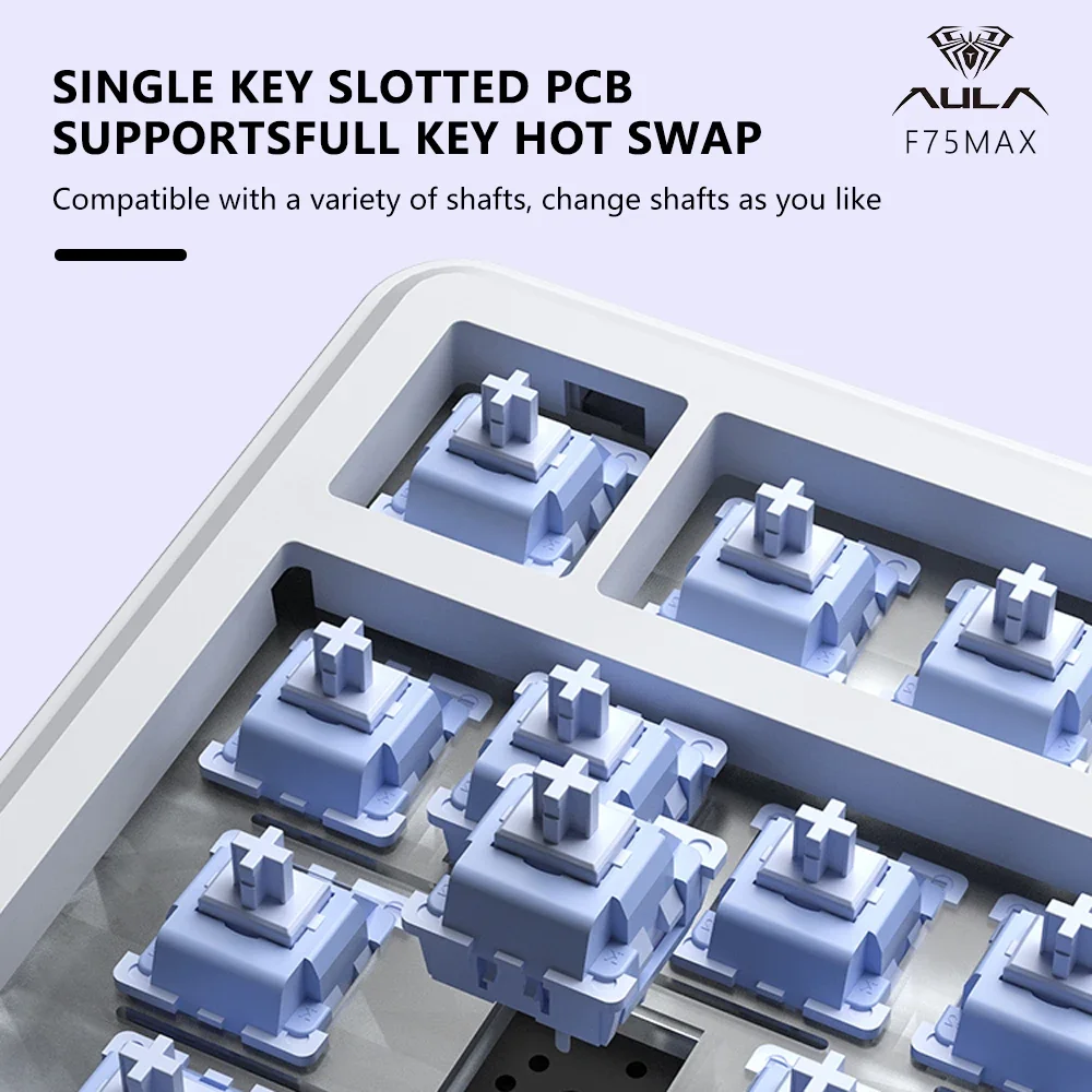 AULA F75 MAX Mechanical Keyboard — 75%, Wireless + BT view 2