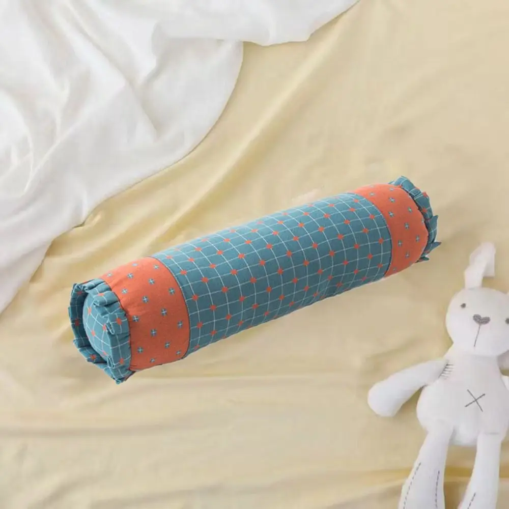 Cylindrical Pillowcase Cotton Double-layer Cervical Pillow Cover Zipper Candy Shapes Buckwheat Pillow Cover Dormitory