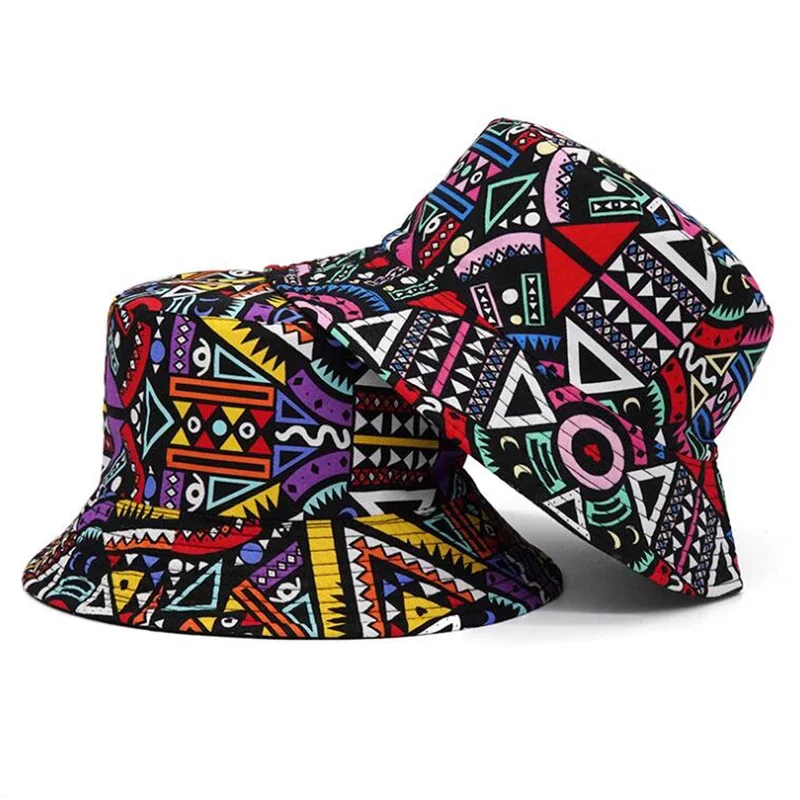 

New Summer Graffiti Bucket Hat for Women Men Skull Floral Outdoor Foldable Bob Fisherman Hat Girls Gorros Panama Sun Hat