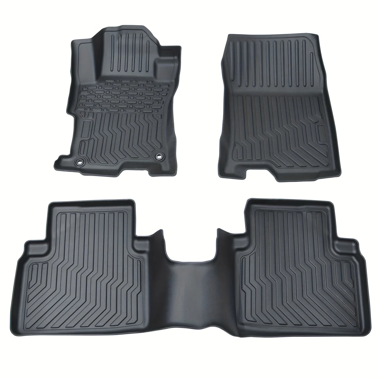 1 Set Car Floor Mats For  For Accord 2008-2012, All Weather TPE Rubber Floor Mats