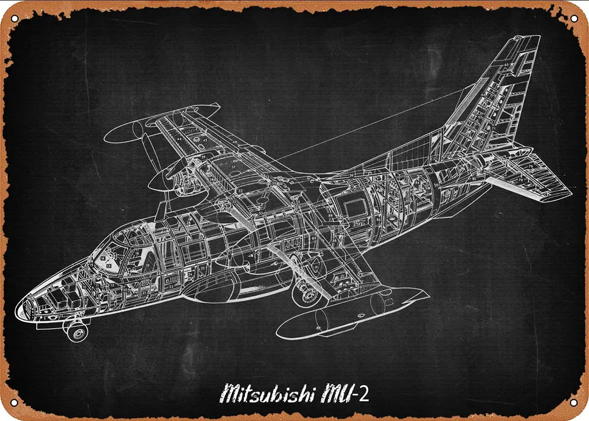 

Mitsubishi MU2 2 # металлический жестяной знак, Настенный декор, мужская пещера, военный веер, подарок для дома, бара, паба, декоративные военные постеры 12x8 дюймов