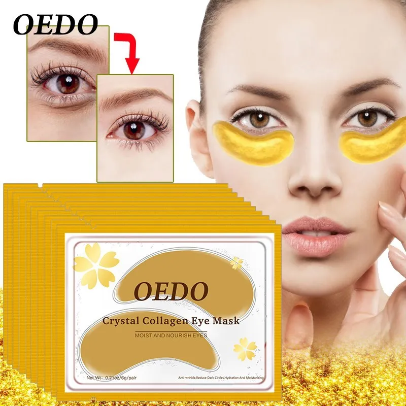 10pcs/lot Eye Care Treatment & Eye Patch Gold Crystal Collagen Skin