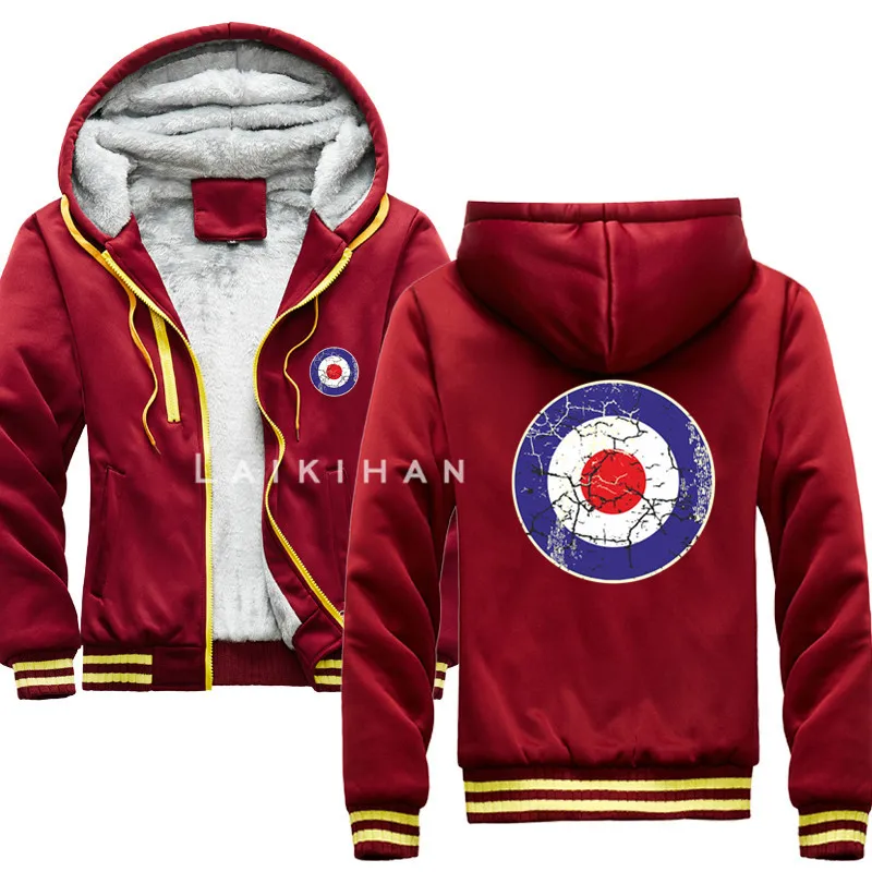 

Aged RAF MOD Winter New Men Casual Hoodies Men's Thick Warm Hooded Sweatshirts Brand Clothing Camouflage Hoodie Sweatshirt Male