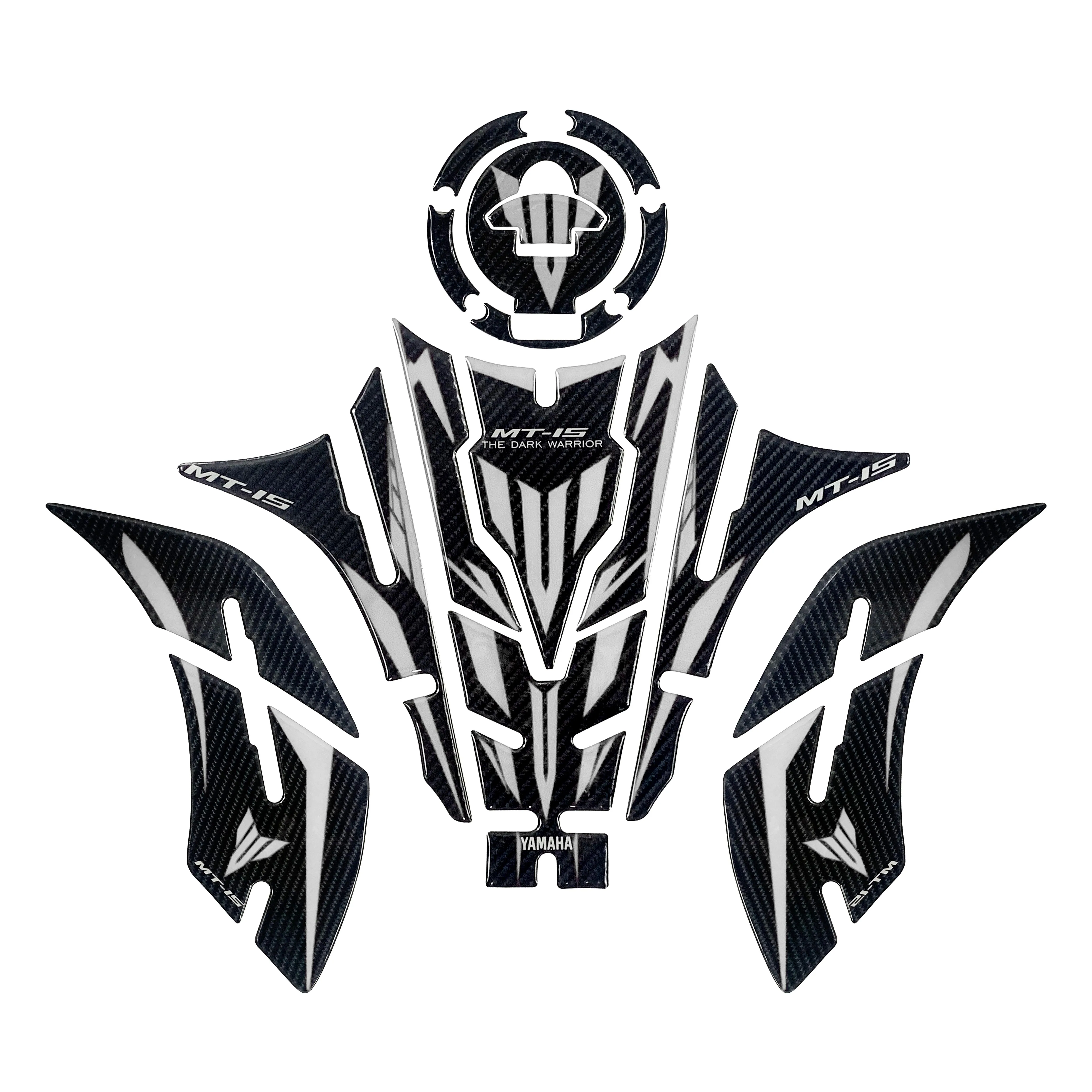 

3D For YAMAHA MT-15 MT15 Motorcycle Fuel Tank Carbon Fiber Pattern Sticker Uplink Board Stickers