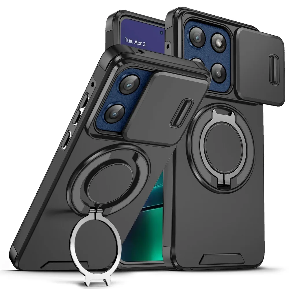 360° Rotatable Ring Kickstand Magnetic Shockproof Protective Phone Case