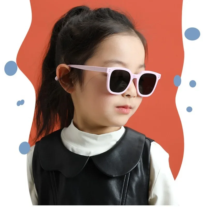 Kids Sunglasses New Children&rsquo;s Fashion Square Sunglasses Retro Boys and Girls Outdoor Street Photo Sunshade Sun Glasses UV400 Eyewear