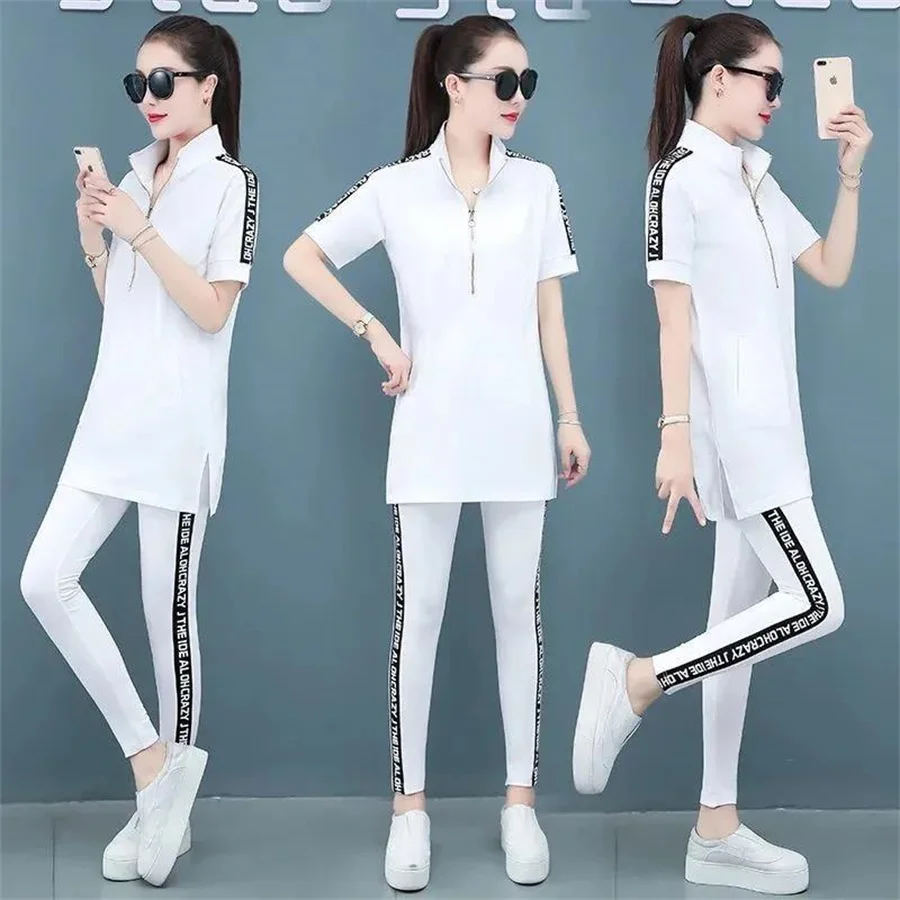 

Tracksuit Women Two Piece Set Loose Back Zipper Long Hoodies Pants Set Autumn Sportswear Pullover Streetwear Joggers