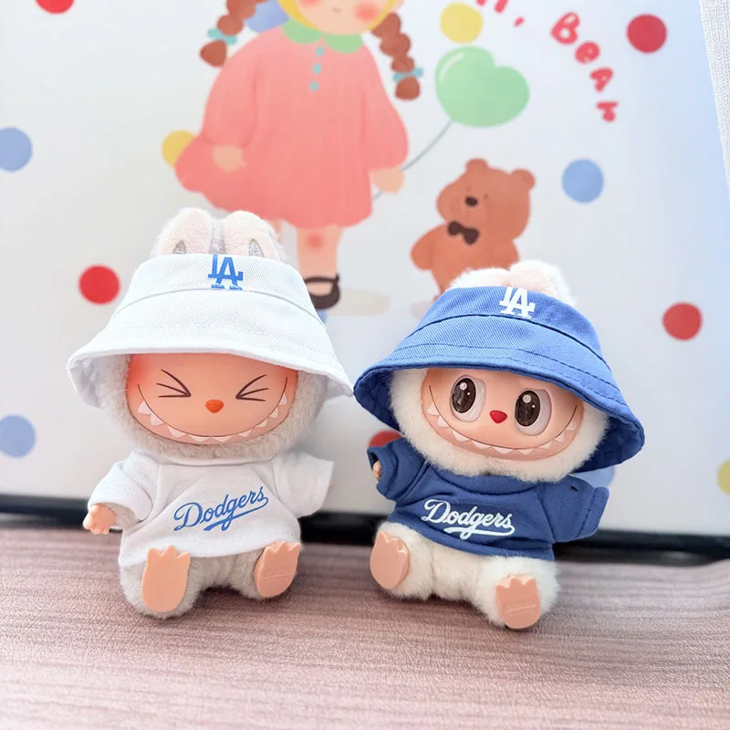 Conjunto de béisbol Labubu de 15 a 17 cm: ropa de muñeca bonita para fiestas.