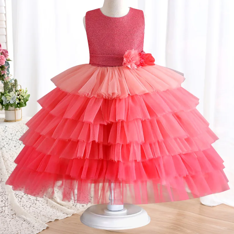 New3-12Yrs Princess Kids Dress for Girls Party Easter Carnival Costume Kids Wedding Dovetail Dress Girl Baby For Elegant Mermaid