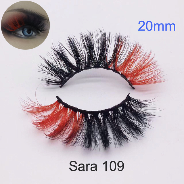 Mix Color False Lashes Ombre Natural Long Colorful Eyelashes Bulk Dramatic Makeup Fake Lash Party Colored Lashes Wholesale