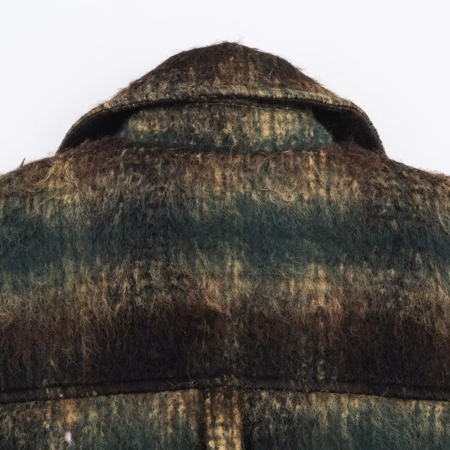 Women Vintage Plaid Coat Female Turn-Down Collar Single Breasted Long Sleeved Pocket Overcoat Loose Casual Outwear Streetwear