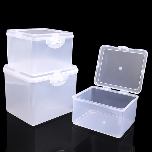 Clear Storage Box With Lid For Jewelry Stationery Headwear