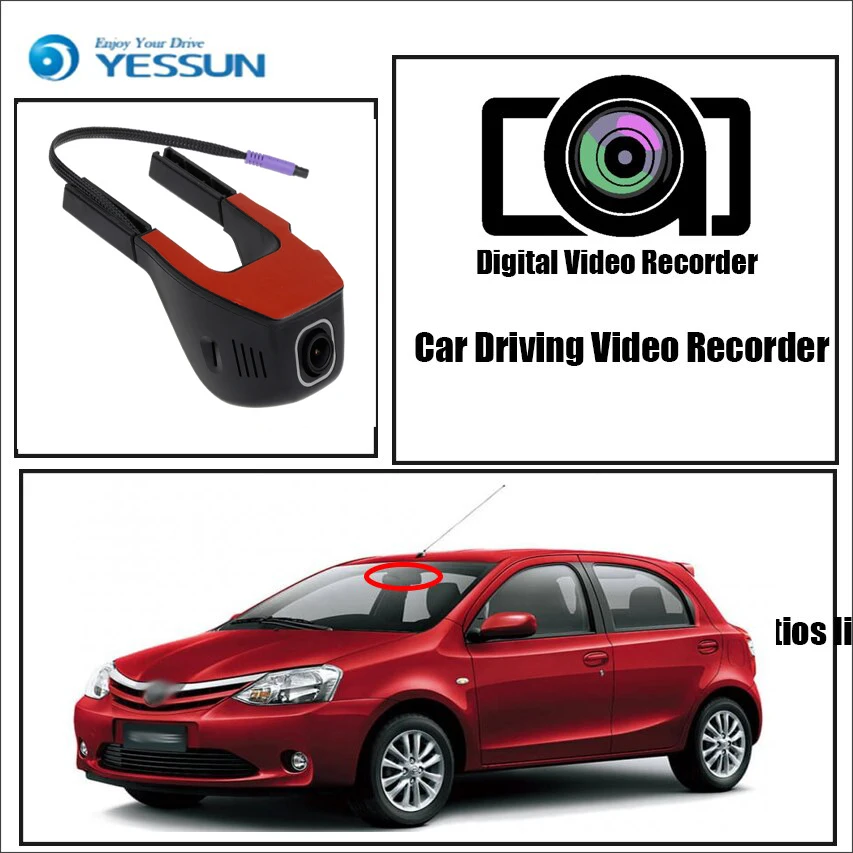 

YESSUN for Toyota Etios liva Car Driving Video Recorder DVR Mini Control APP Wifi Camera FHD 1080P Registrator Dash Cam
