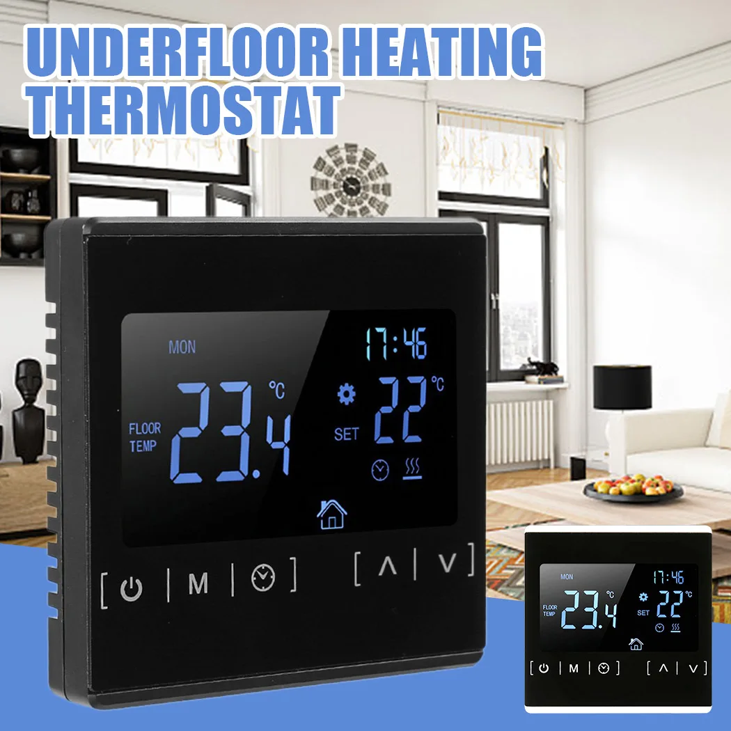 

Smart Thermostat Digital Temperature Controller Programmable Thermostat Touch Screen Digital LCD For Electric Underfloor Heating