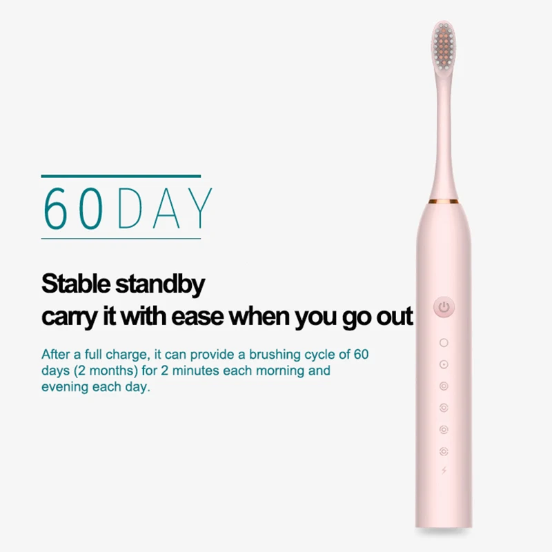 Xiaomi Mijia Ultrasonic Electric Toothbrush Rechargeable USB with Base 6 Mode Sonic Toothbrush IPX7 Waterproof Travel Box Holder images - 6