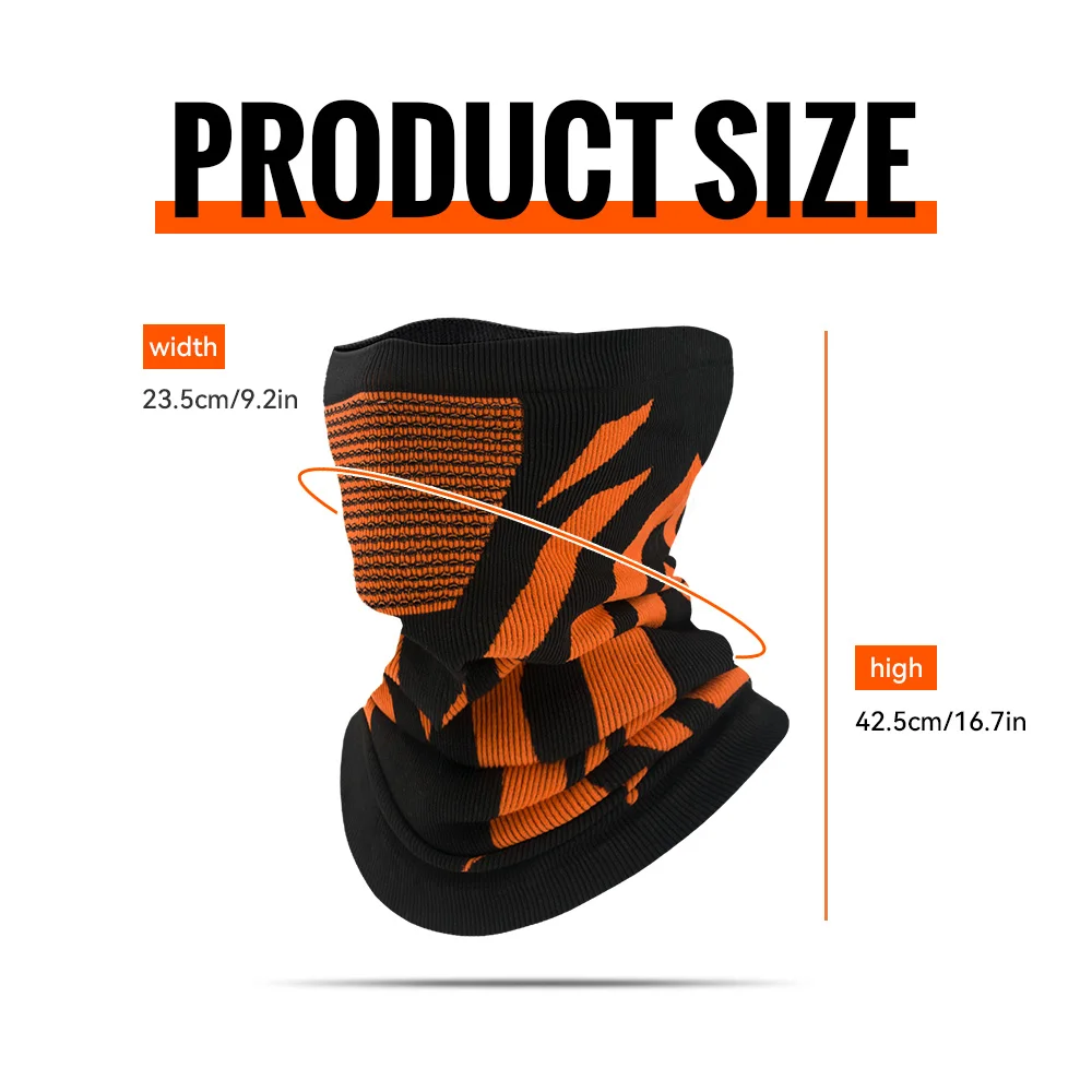 Winter Knitted Cycling Mask Windproof Breathable Thermal Outdoor Sport Running Mask Anti-Cold Sweat Absorb Neck Cover Tube Mask