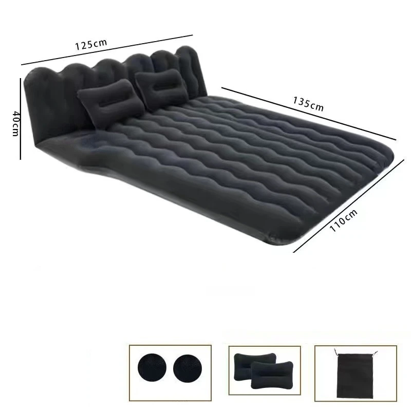 Car Travel Bed Automatic Air Mattress Trunk Sleeping Pad Inflatable Back Seat Beds Outdoor Cushions Camping Sofa Accessories