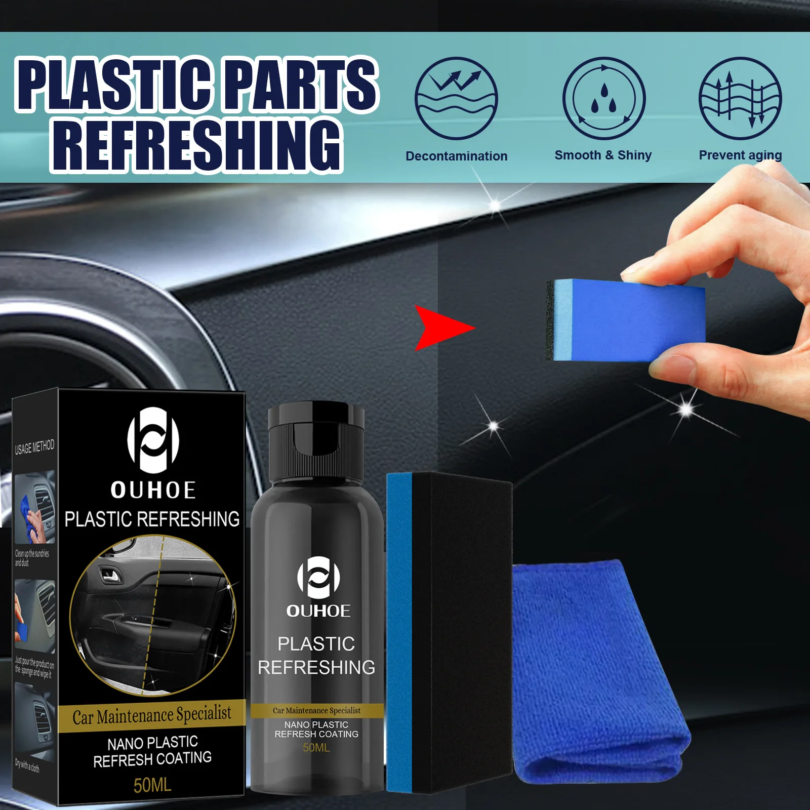 30ml50mlCarRefreshingCoatingAgentPlasticsPlantingRefurbished