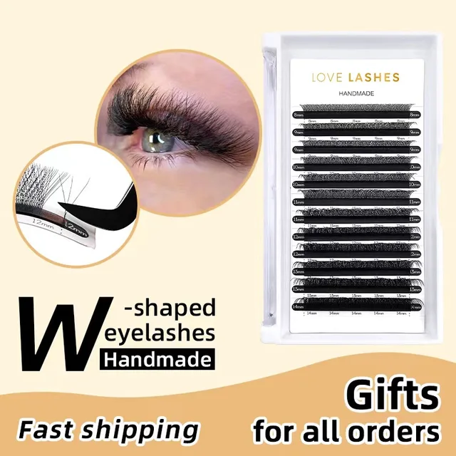 LOVE LASHES 3D W Shape Lashes: Elevate Your Beauty Game with Natural Soft Light Makeup Supplies