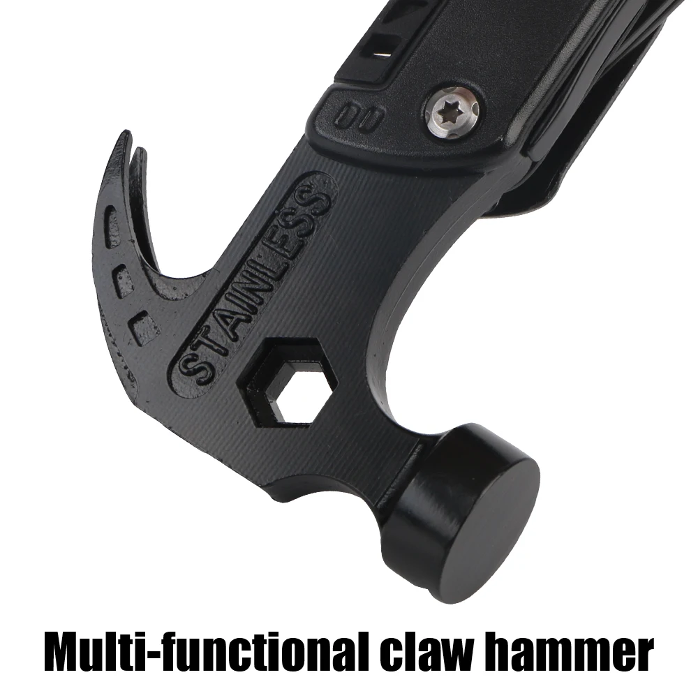 Stainless Steel Portable Claw Hammer with Nylon Sheath For Outdoor Survival Camping Hunting Folding Multifunctional Pliers 3