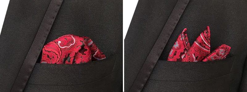 46 Farben Herren-Taschentuch mit Blumenmuster, Paisley-Punkt-Taschentücher, Business-Einstecktuch, Brusttuch, 25 x 25 cm – Detail 6