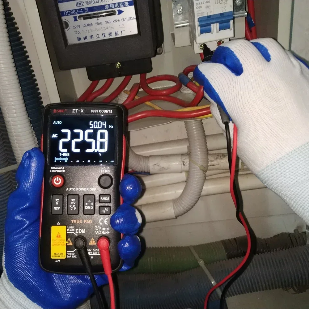 BSIDE ZT-X Digital Multimeter Professional 9999 Counts Voltmeter T-RMS DC AC Voltage Tester Lcr Ohm Meter Ammeter Capacitor