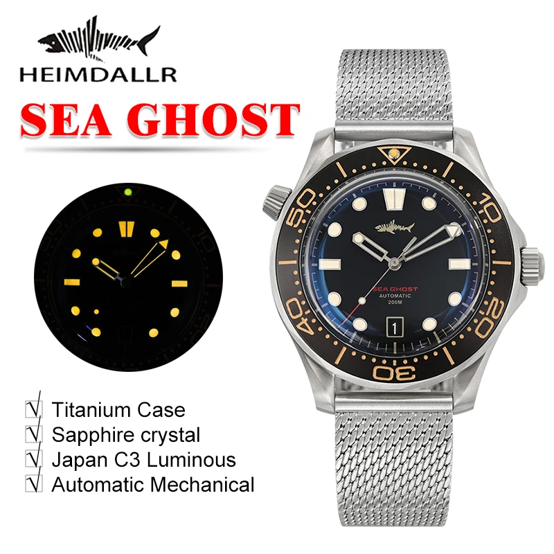 

Часы Heimdallr Titanium Master NTTD NH35 автоматические механические C3 светящиеся стальные нейлоновые белые черные часы с циферблатом 200 м мужские часы для дайвинга