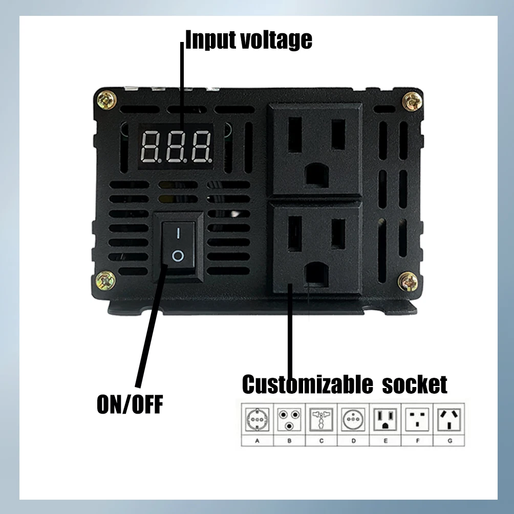 12V/24V 120V/220V 800W Pure Sine Wave Inverter 36V 48V DC to 110V 130V 230V 240V AC Off Grid Power Converter