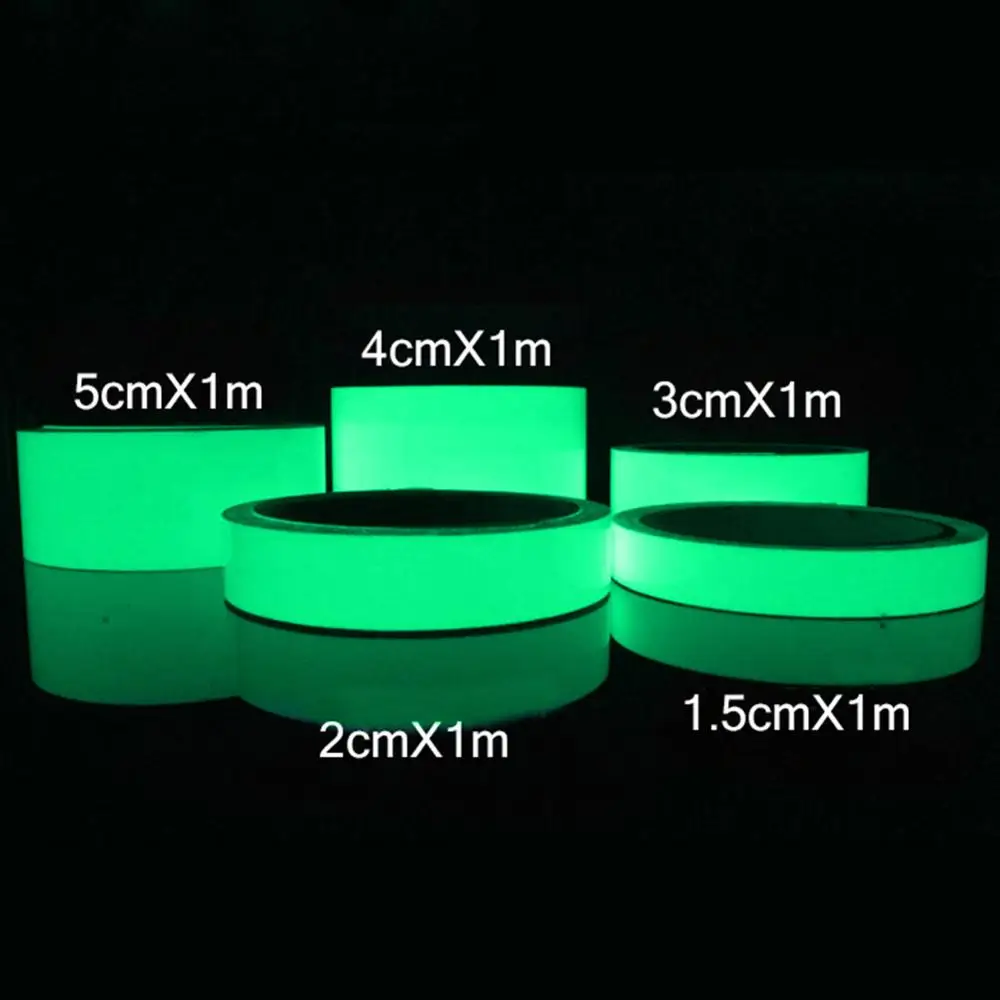 2/3/4/5cm*1m Luminous Self-adhesive Tape Sticker Glow in the Dark DIY Wall Fluorescent Safety Emergency Stairs Line Home Decor