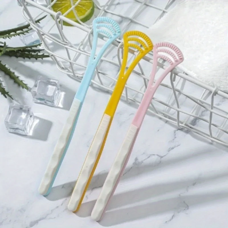 1pc Dual effect silicone tongue scraping brush, tongue coating brush, coating cleaning toothbrush