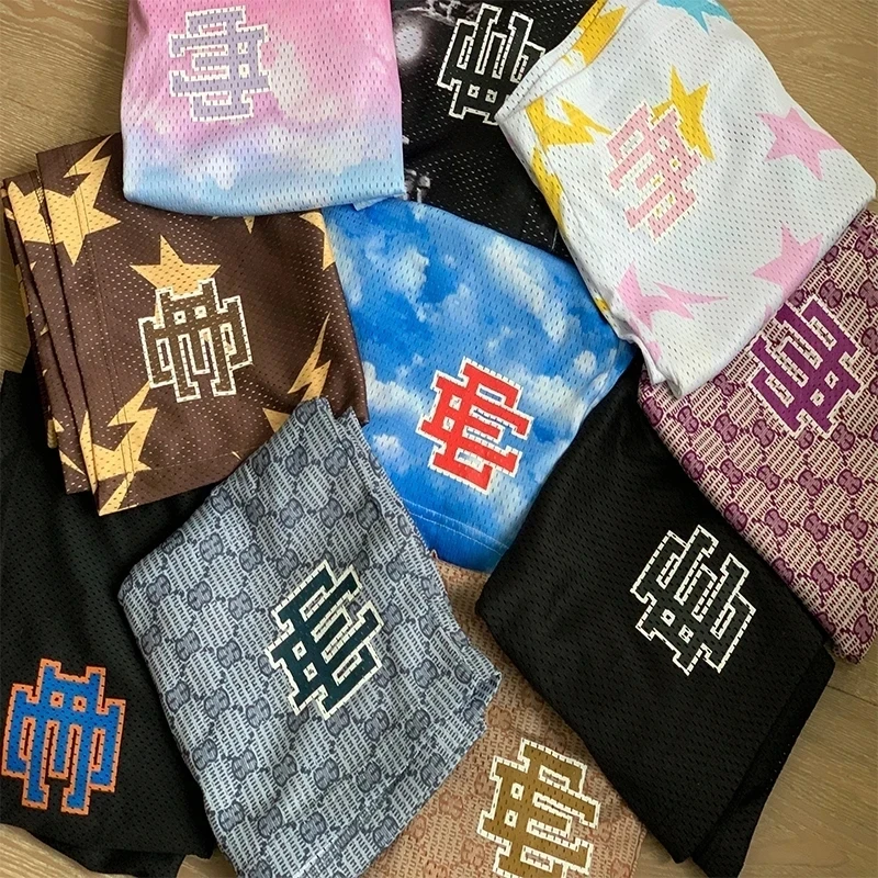 EE Basic Shorts Casual Shorts Men’s Muscle Fitness Sports Short Pants Mesh Breathable Loose Hip Hop Fashion Basketball Shorts