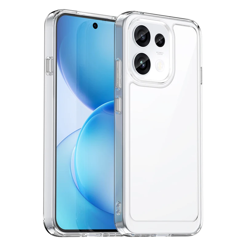 Clear Hard PC + Soft TPU Bumper Transparent Protection Phone Cover