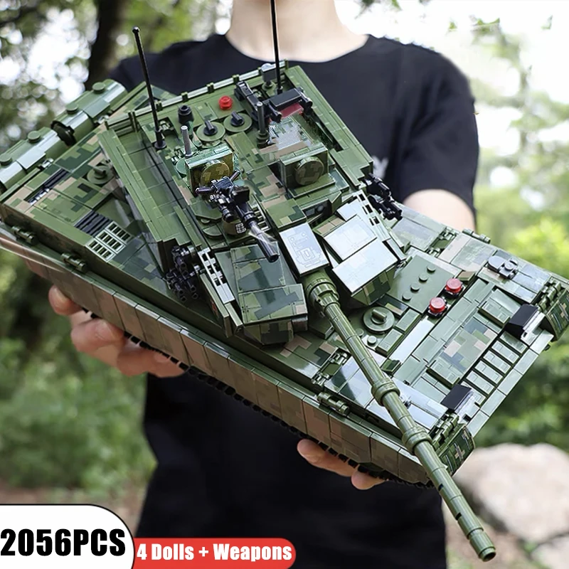 Military Rc 99A Main Battle Tank Building Blocks M1A2 Leopard 2 Tank Bricks Modello Ww2 Soldier Arma Toys For Kid Moc