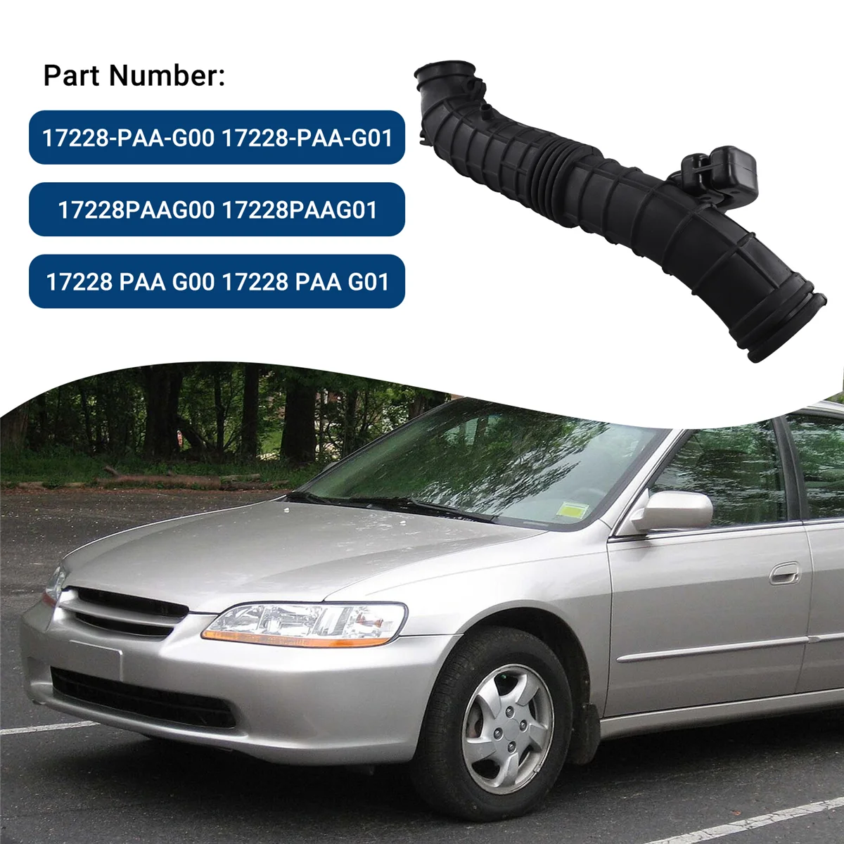 Engine Air Intake Hose Tube for Accord 2.0L 2.3L 17228-PAA-G00 17228PAAG00