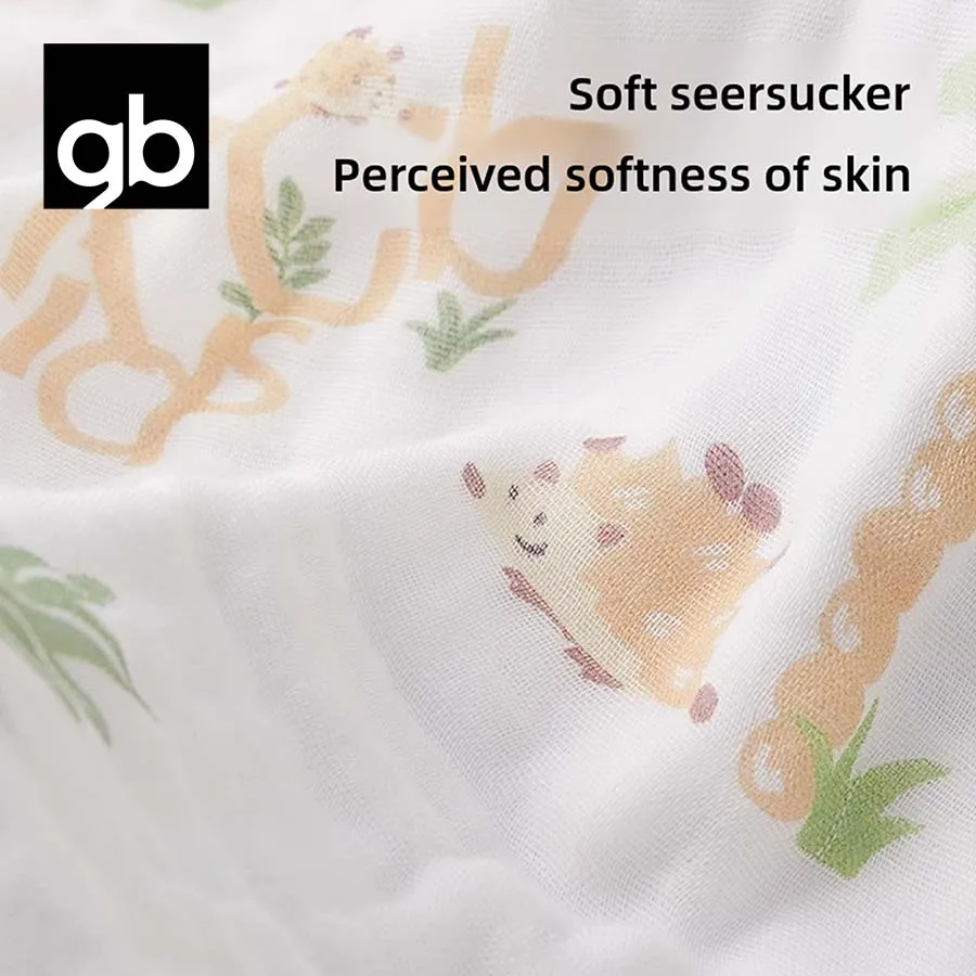 gb 6-layer gauze covered with cotton bubble gauze bath towel, instantly absorbing water, super soft and skin friendly, larg