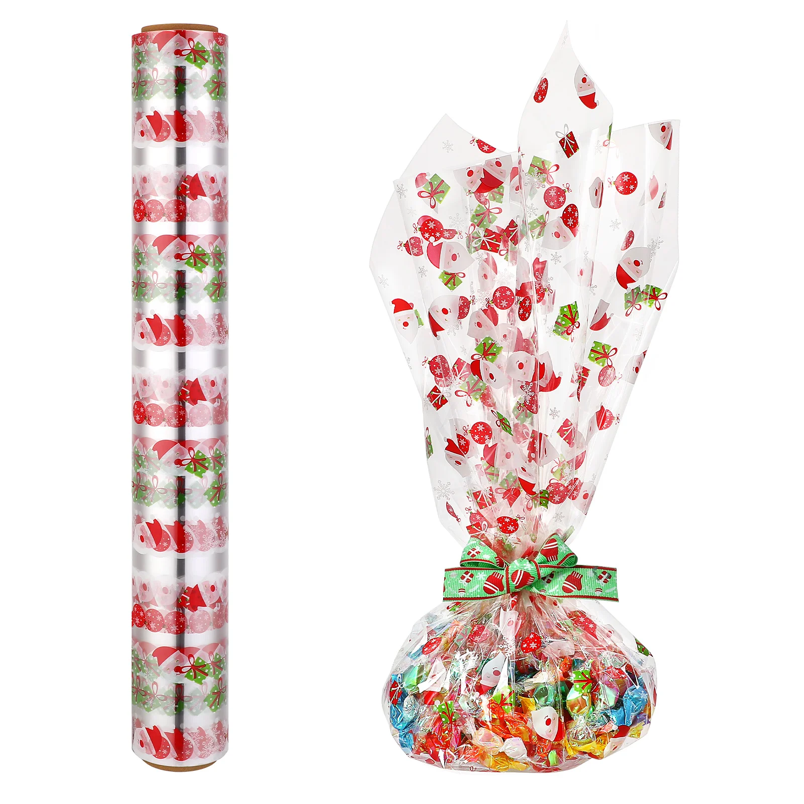 CellophaneWrapChristmasRollPaperWrappingClearGiftbasketrolls